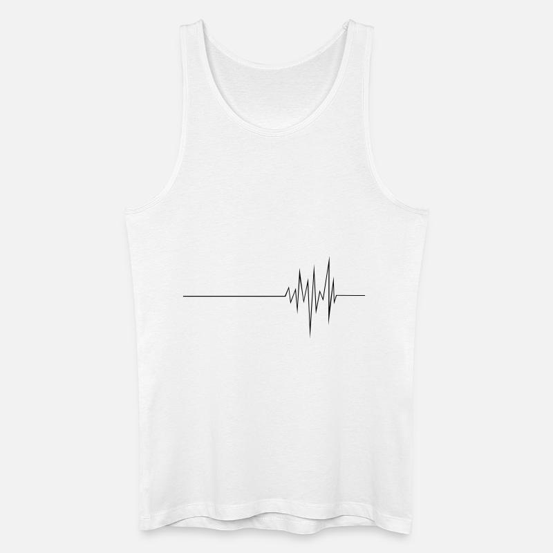 EKG (md) - Männer Bio Tank Top - Weiß