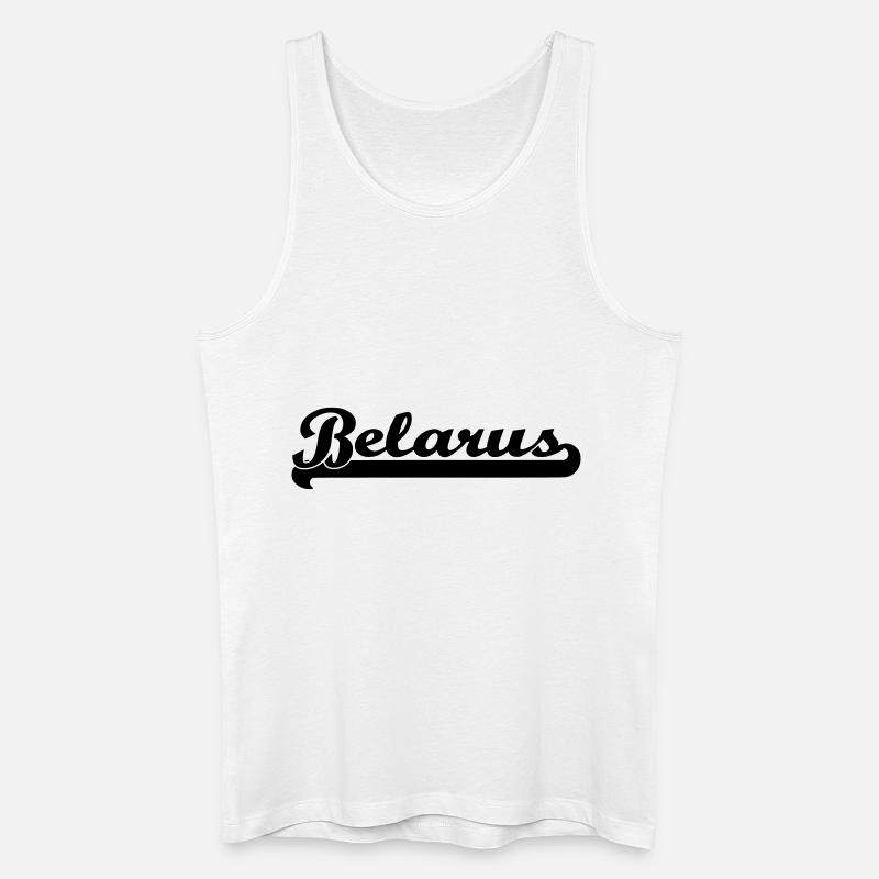 belarus schrift - Männer Bio Tank Top - Weiß