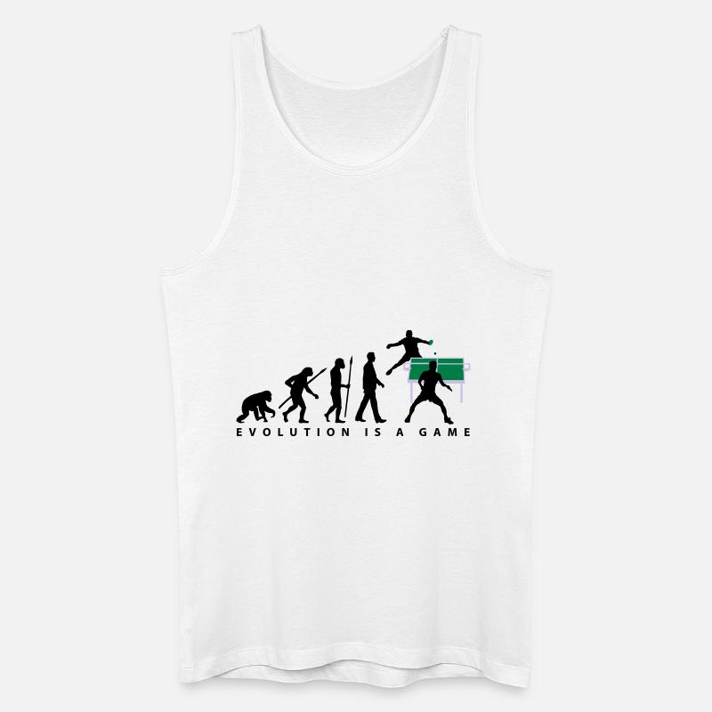 evolution_tischtennisspieler_102012_a_3c - Männer Bio Tank Top - Weiß