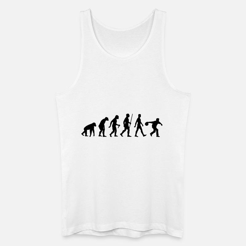 Evolution Bowling - Männer Bio Tank Top - Weiß