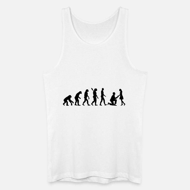 Evolution Wedding Proposal - Men’s Organic Tank Top - white