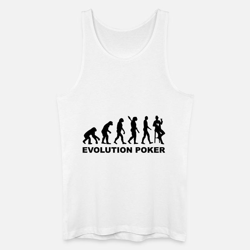 Evolution Poker - Men’s Organic Tank Top - white