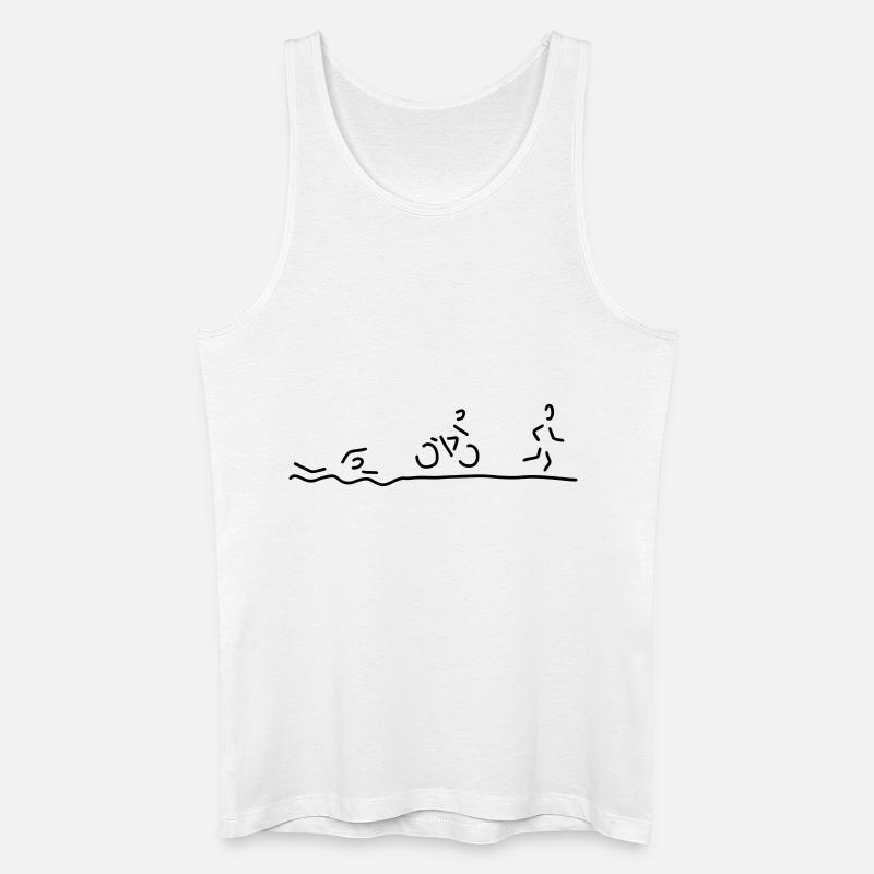 triathlon triathlet - Männer Bio Tank Top - Weiß