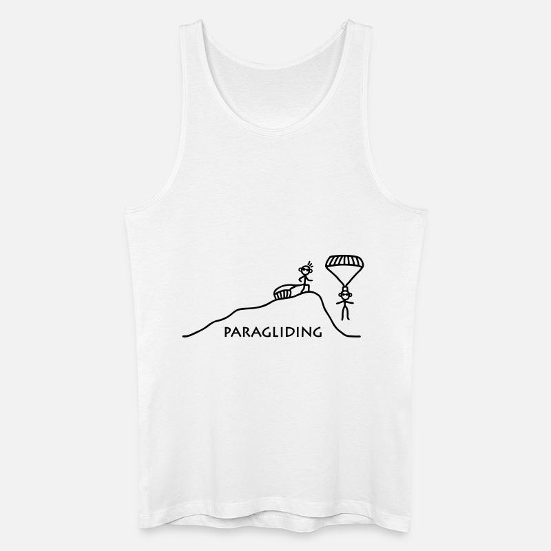 Paragliding vom Berg - Männer Bio Tank Top - Weiß