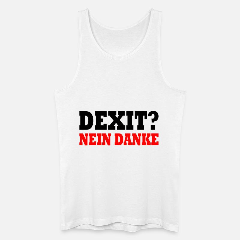 Dexit nein danke - Männer Bio Tank Top - Weiß