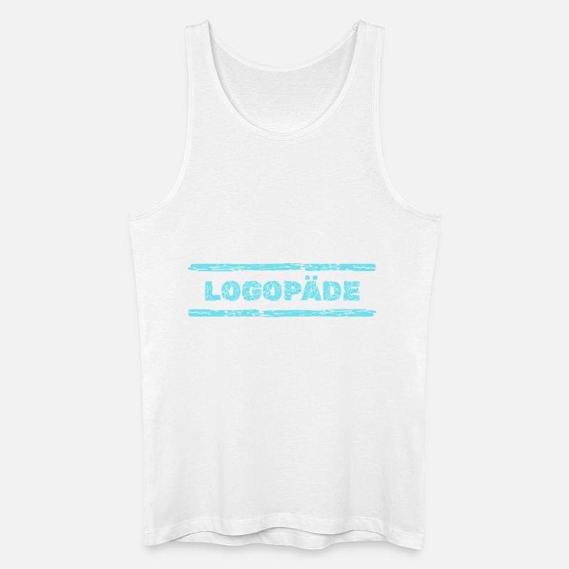 Logopaede - Männer Bio Tank Top - Weiß