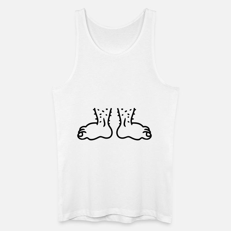 Füße - Line - Männer Bio Tank Top - Weiß