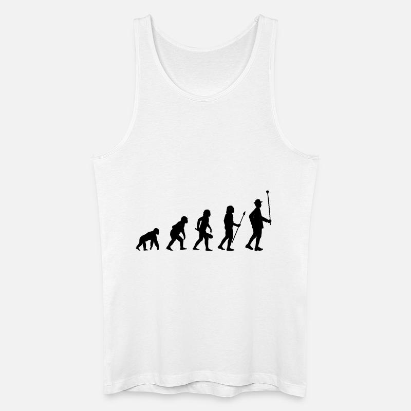 Stabführer Evolution - Männer Bio Tank Top - Weiß