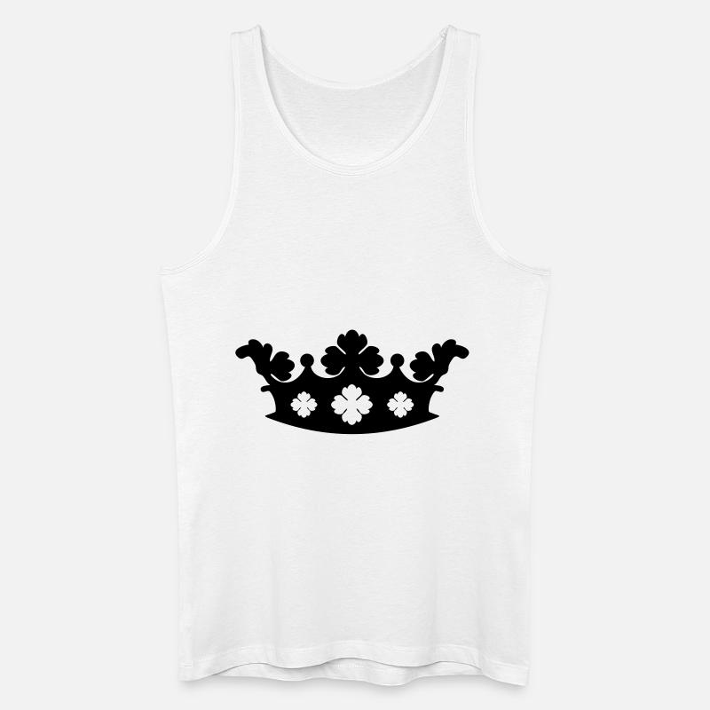 Crown de - Männer Bio Tank Top - Weiß