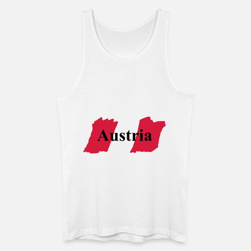 austria_flag - Männer Bio Tank Top - Weiß