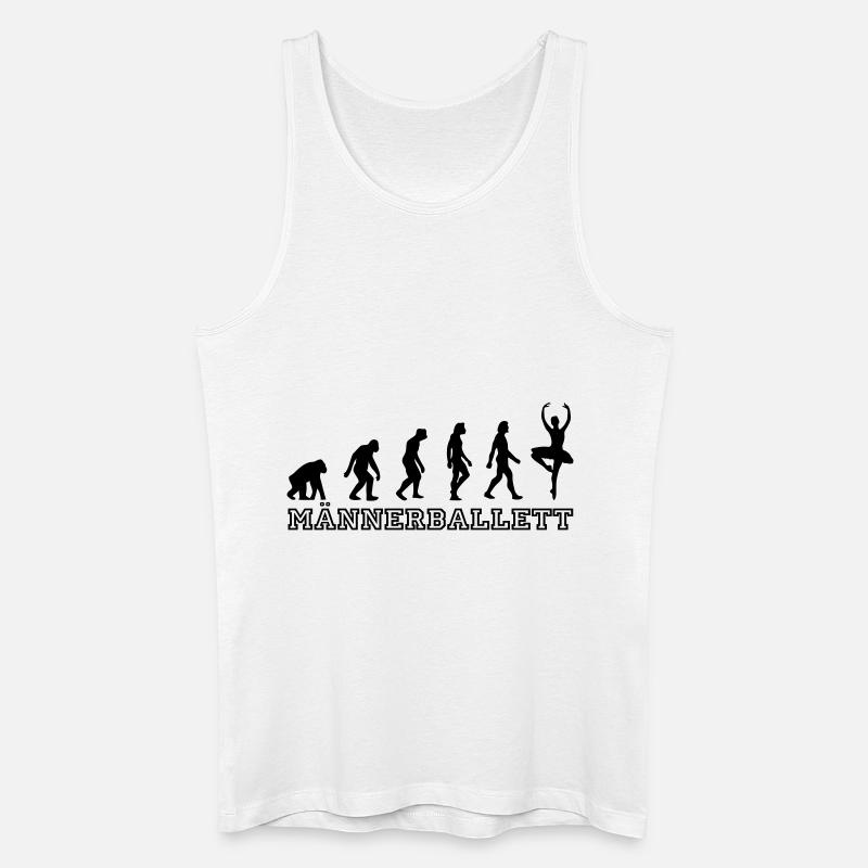 Männerballett Evolution Ballerina - Männer Bio Tank Top - Weiß