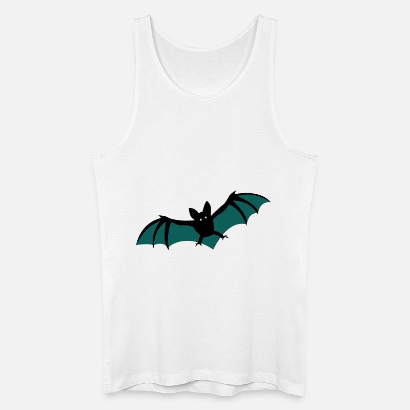 Fledermaus - Männer Bio Tank Top - Weiß