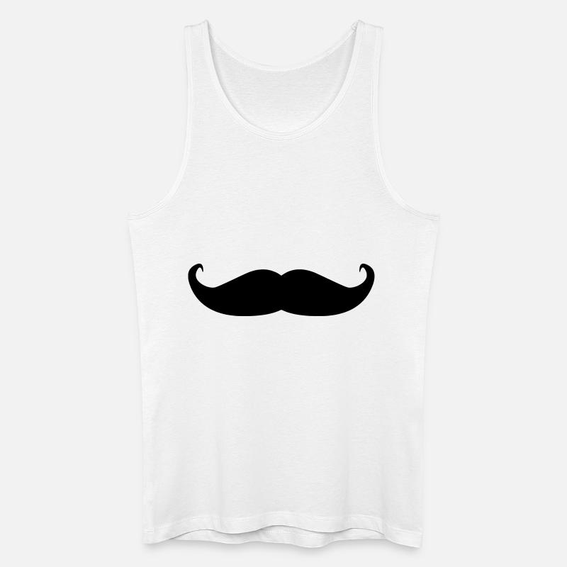 Bart / Moustache - Männer Bio Tank Top - Weiß