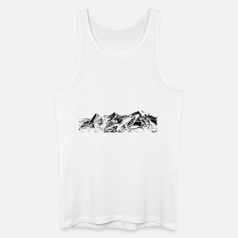 eiger-mönch-jungfrau - Männer Bio Tank Top - Weiß