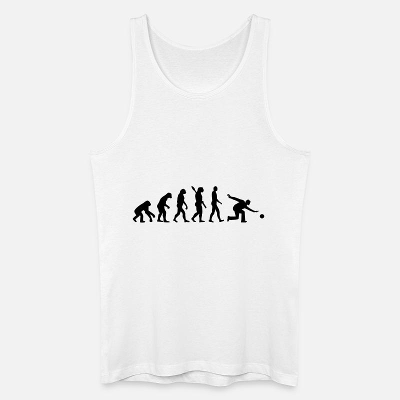 Évolution Bowling - Débardeur bio Homme - blanc