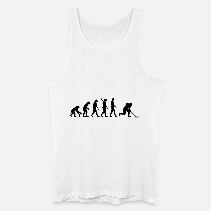 Évolution Hockey sur glace - Débardeur bio Homme - blanc