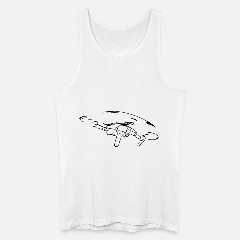 Drohne - Männer Bio Tank Top - Weiß