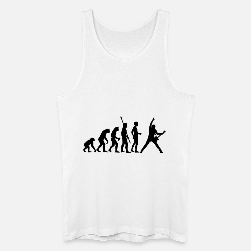 evolution_guitar_112013_a_1c - Männer Bio Tank Top - Weiß