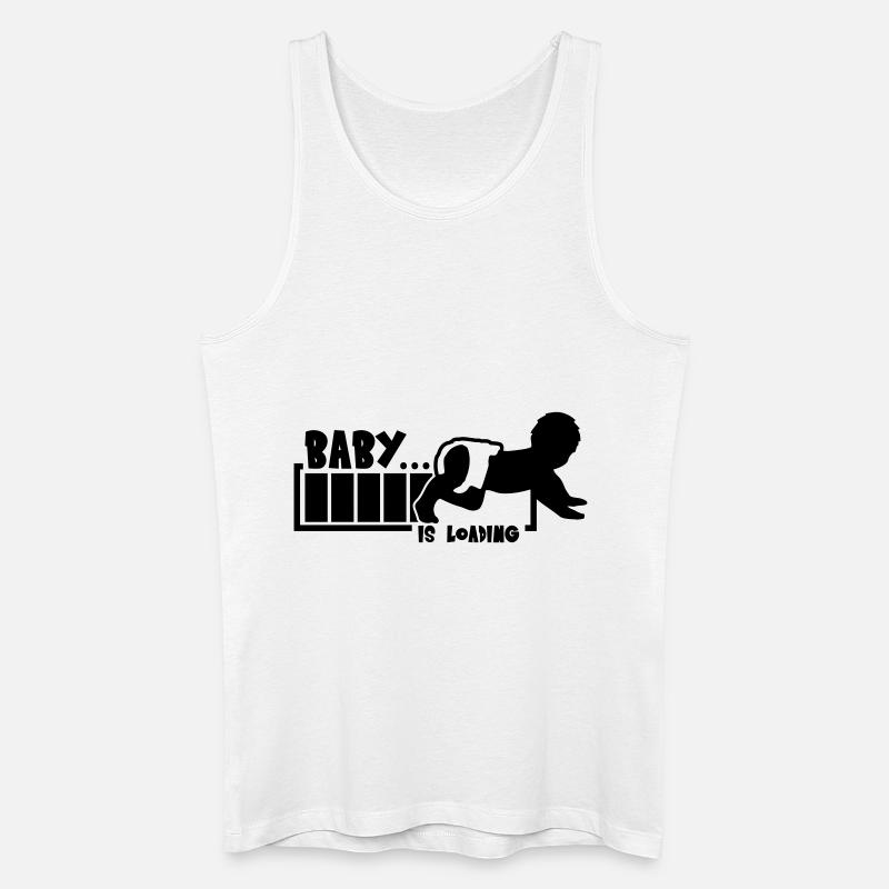 Baby Is Loading - Männer Bio Tank Top - Weiß