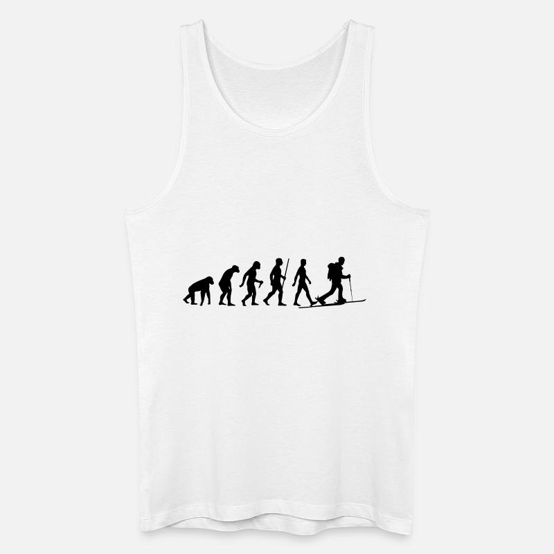 Evolution Skitour - Männer Bio Tank Top - Weiß
