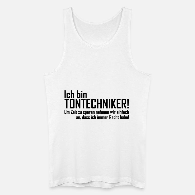 ich bin tontechniker - Männer Bio Tank Top - Weiß