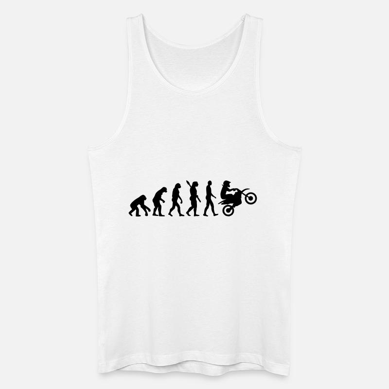 Evolution Motocross - Débardeur bio Homme - blanc