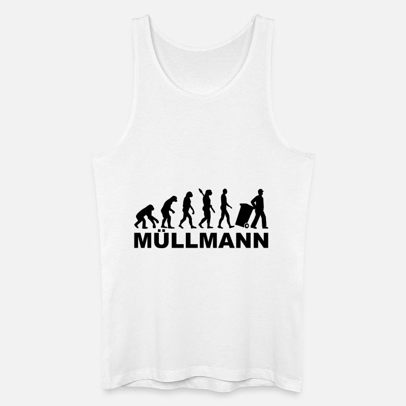 Müllmann - Männer Bio Tank Top - Weiß