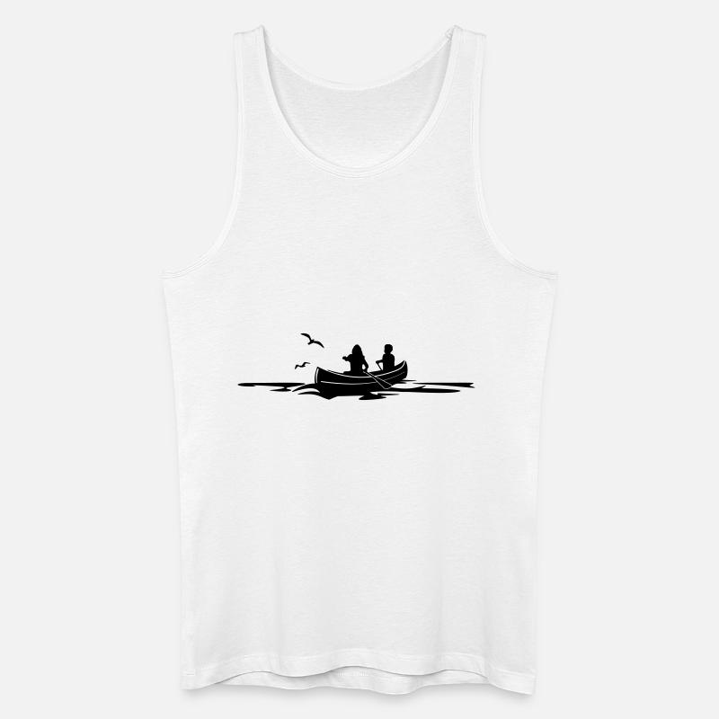 Freizeit - Kanu Paddeln - Männer Bio Tank Top - Weiß