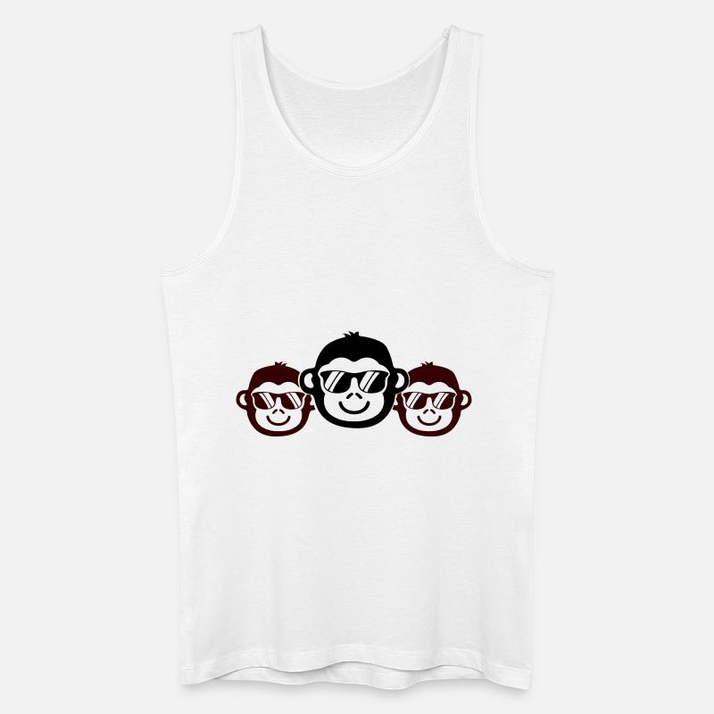 affen cool - Männer Bio Tank Top - Weiß