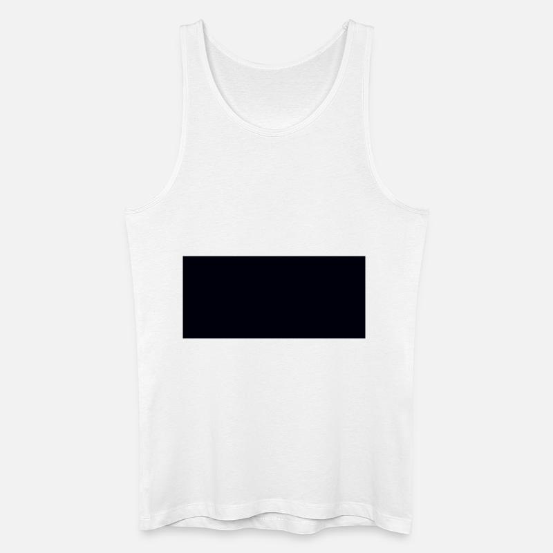 Fetter schwarzer Balken - Männer Bio Tank Top - Weiß