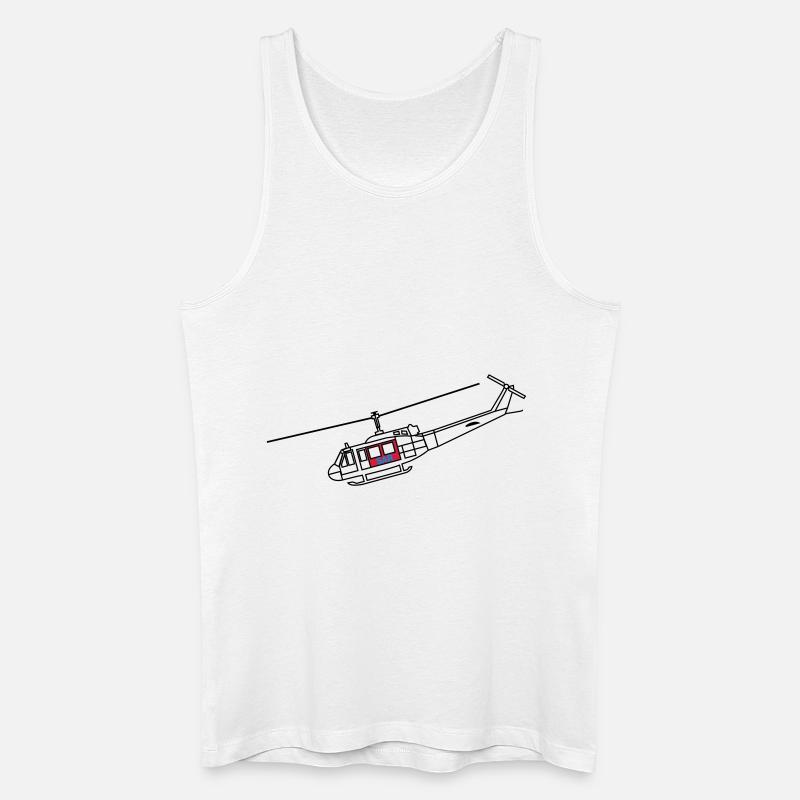 Bell UH1D - SAR / Notarzt - Männer Bio Tank Top - Weiß