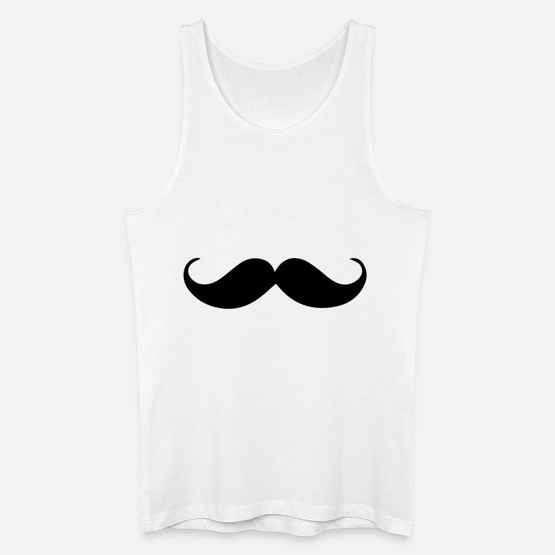 Schnurrbart Moustache - Männer Bio Tank Top - Weiß