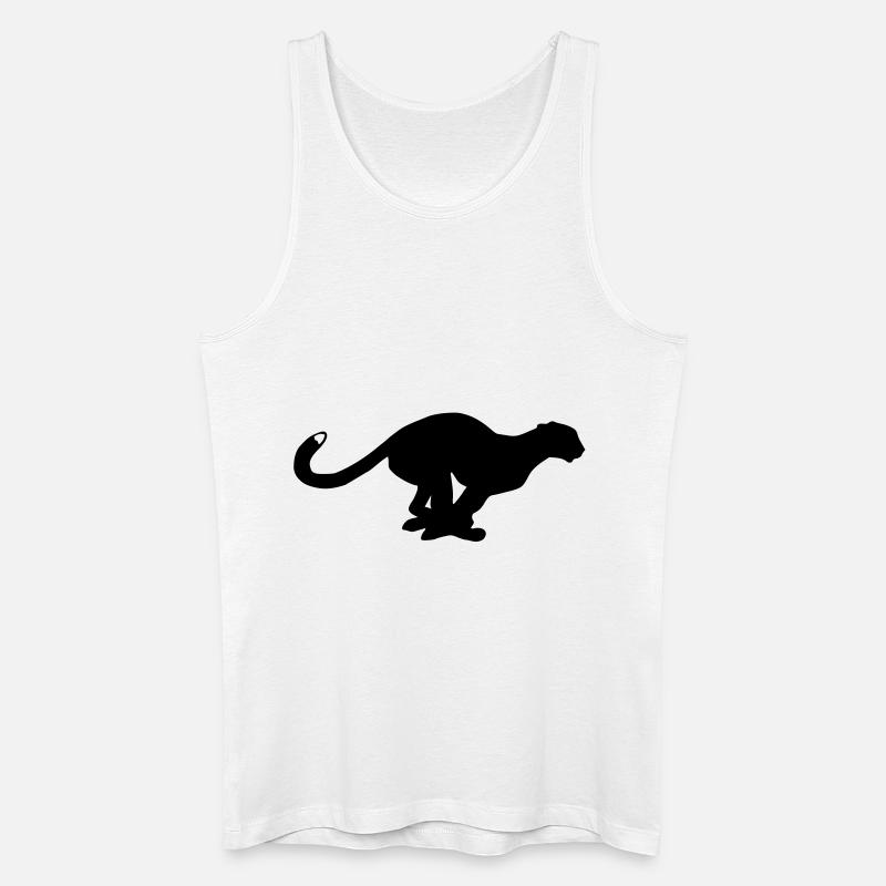 Gepard - Männer Bio Tank Top - Weiß