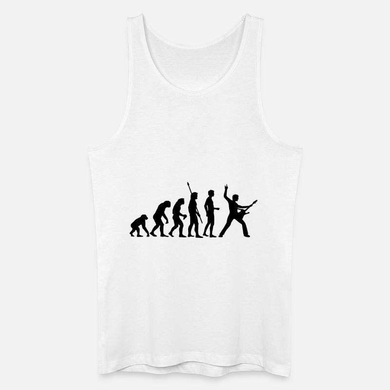 evolution_rocks_b_1c - Männer Bio Tank Top - Weiß