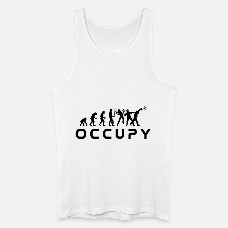 evolution_occupy - Men’s Organic Tank Top - white