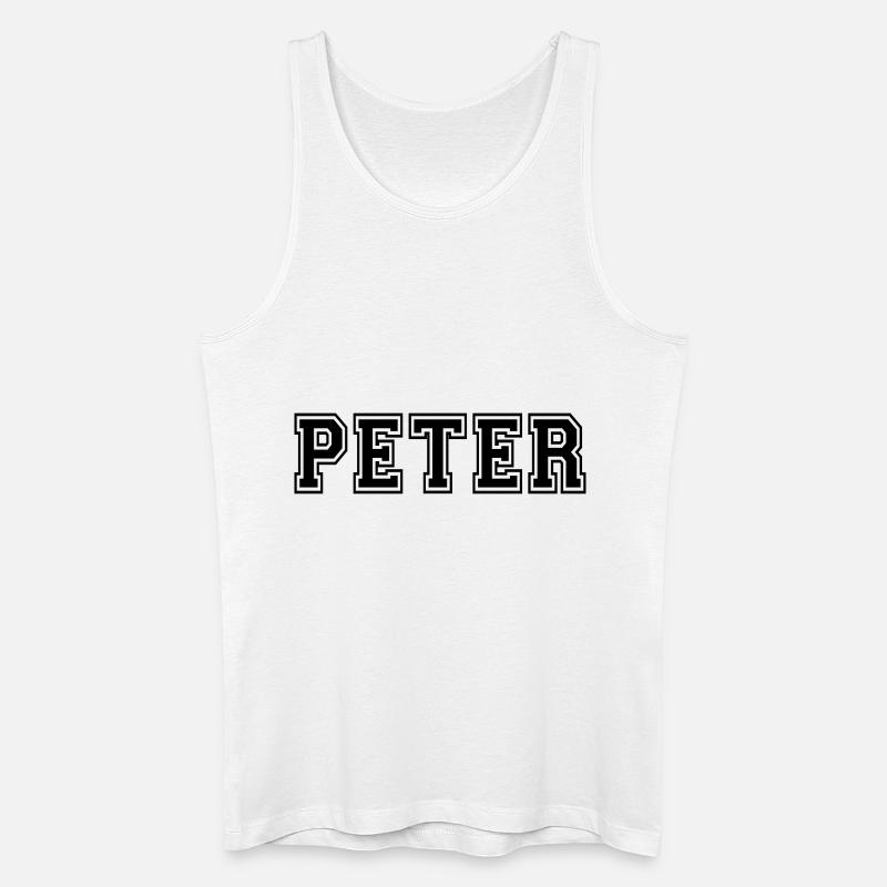 peter - Männer Bio Tank Top - Weiß