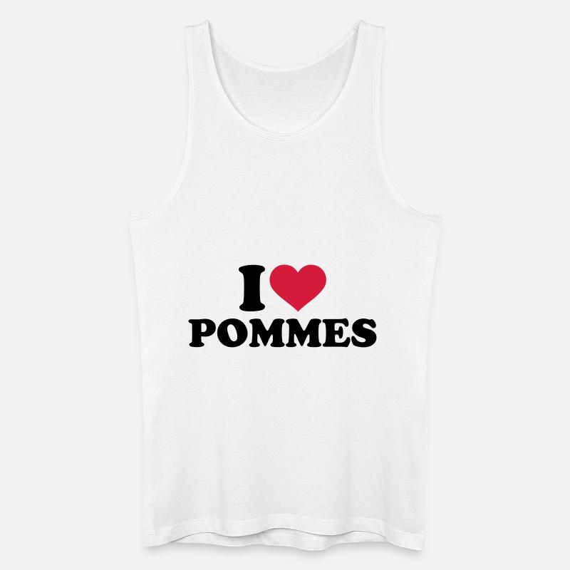 Pommes - Männer Bio Tank Top - Weiß