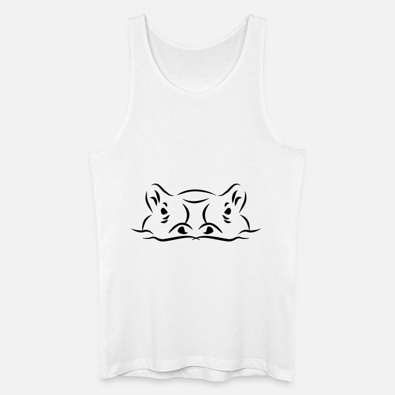 Nilpferd - Männer Bio Tank Top - Weiß
