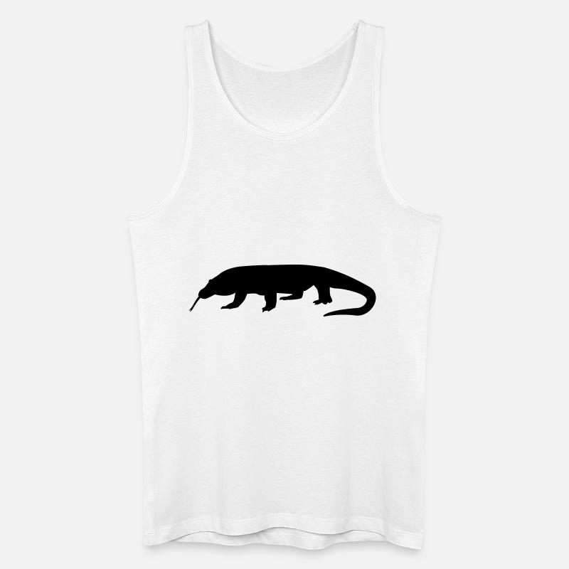 Waran - Männer Bio Tank Top - Weiß