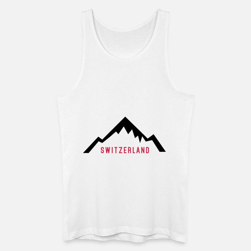 Switzerland Alps - Männer Bio Tank Top - Weiß