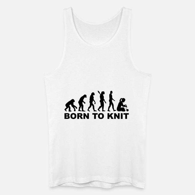 Stricken - Männer Bio Tank Top - Weiß