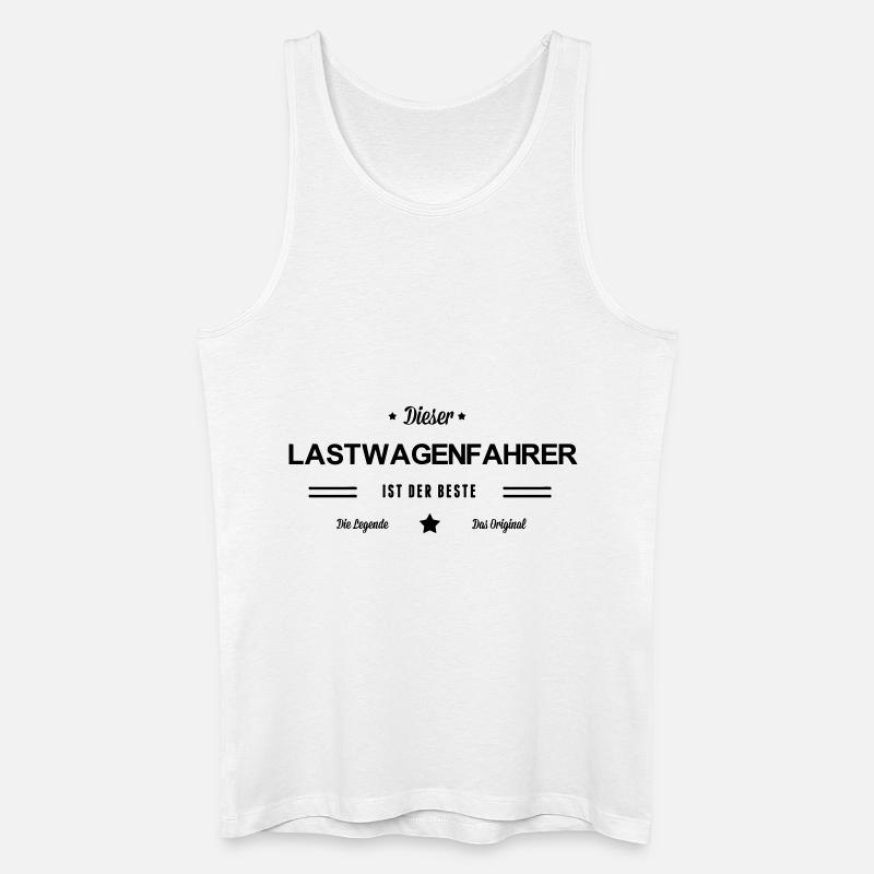 Bester Lastwagenfahrer - Männer Bio Tank Top - Weiß