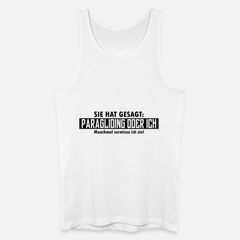 paragliding oder ich - Männer Bio Tank Top - Weiß