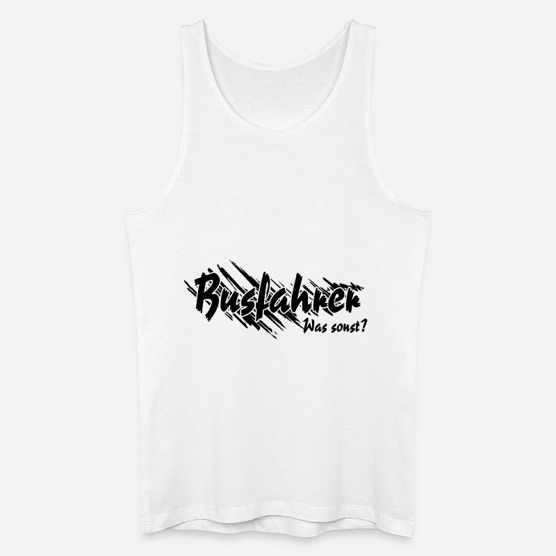 Bussfahrer was sonst - Männer Bio Tank Top - Weiß