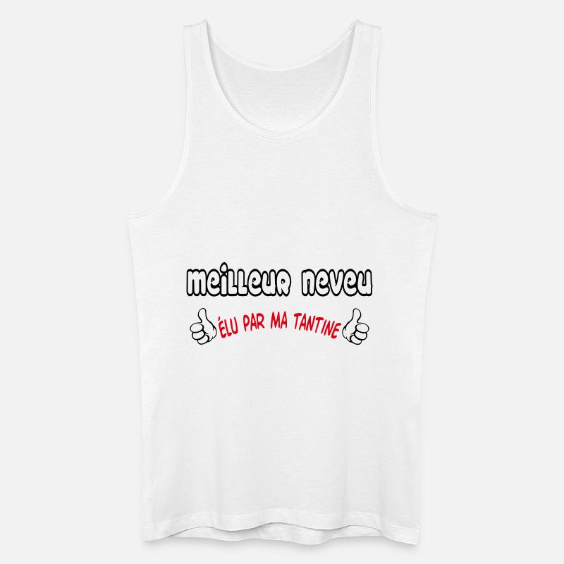 Beste nevø - Økologisk singlet for menn - hvit