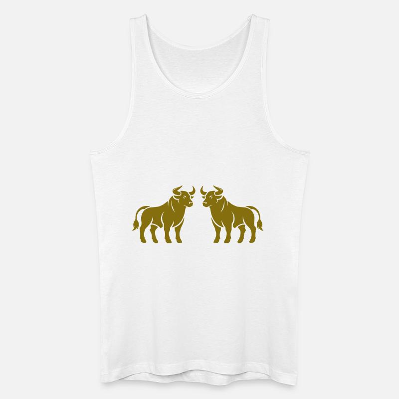 stier 2 - Männer Bio Tank Top - Weiß