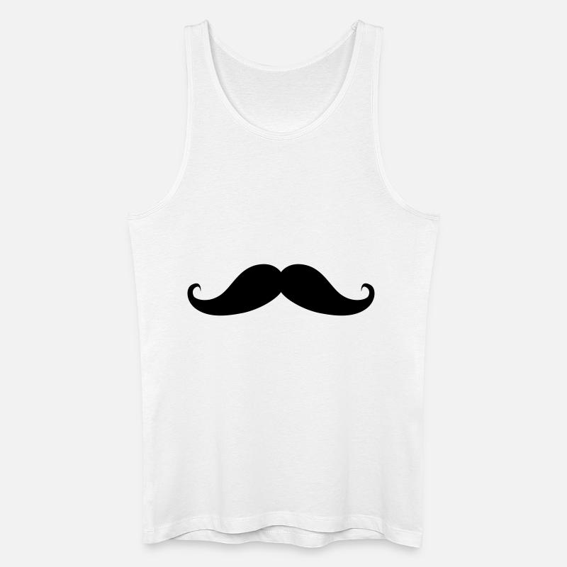 Moustache Bart Mustache - Männer Bio Tank Top - Weiß