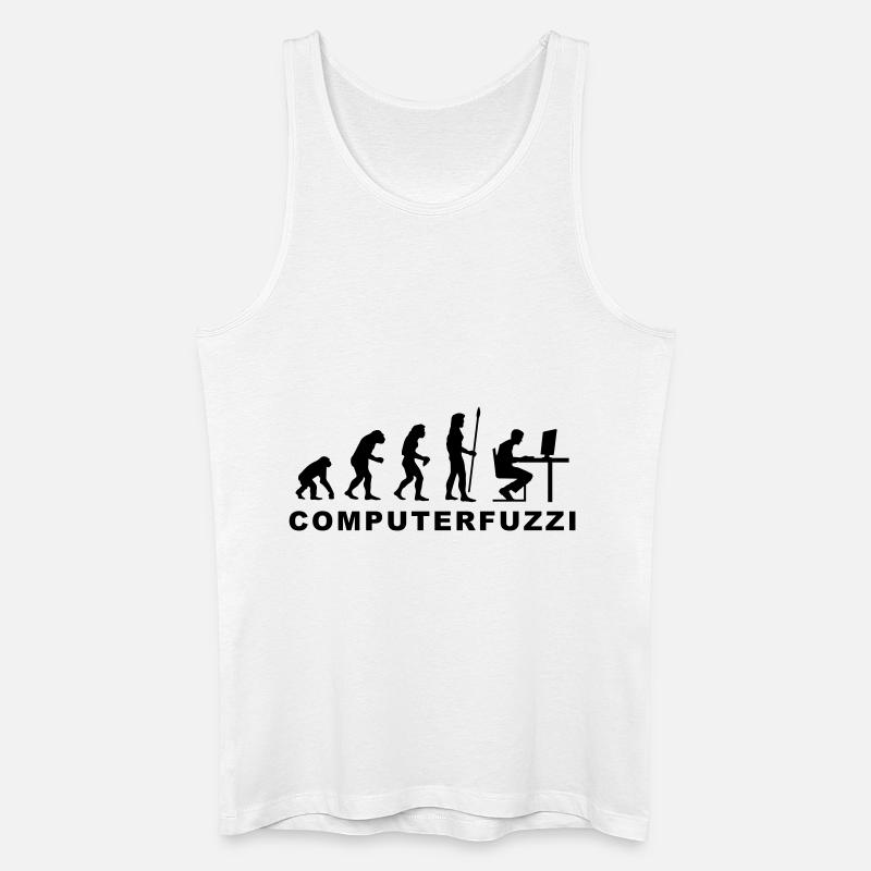 evolution_computerfuzzi - Men’s Organic Tank Top - white