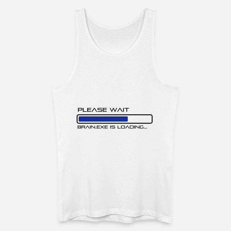 spruch_brain_exe_2 - Männer Bio Tank Top - Weiß