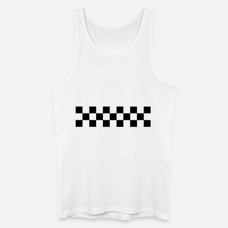 chequered flag design - Männer Bio Tank Top - Weiß